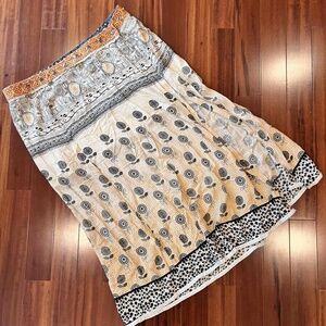 Arena Ibiza Multi Adjustable Wrap Maxi Skirt Floral Bohemian Festival Size OS